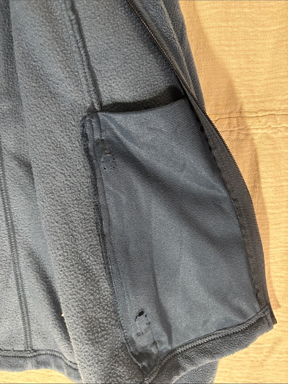 Columbia Dark Blue Full-Zip Teddy Fleece Jacket - Picture 8 of 9
